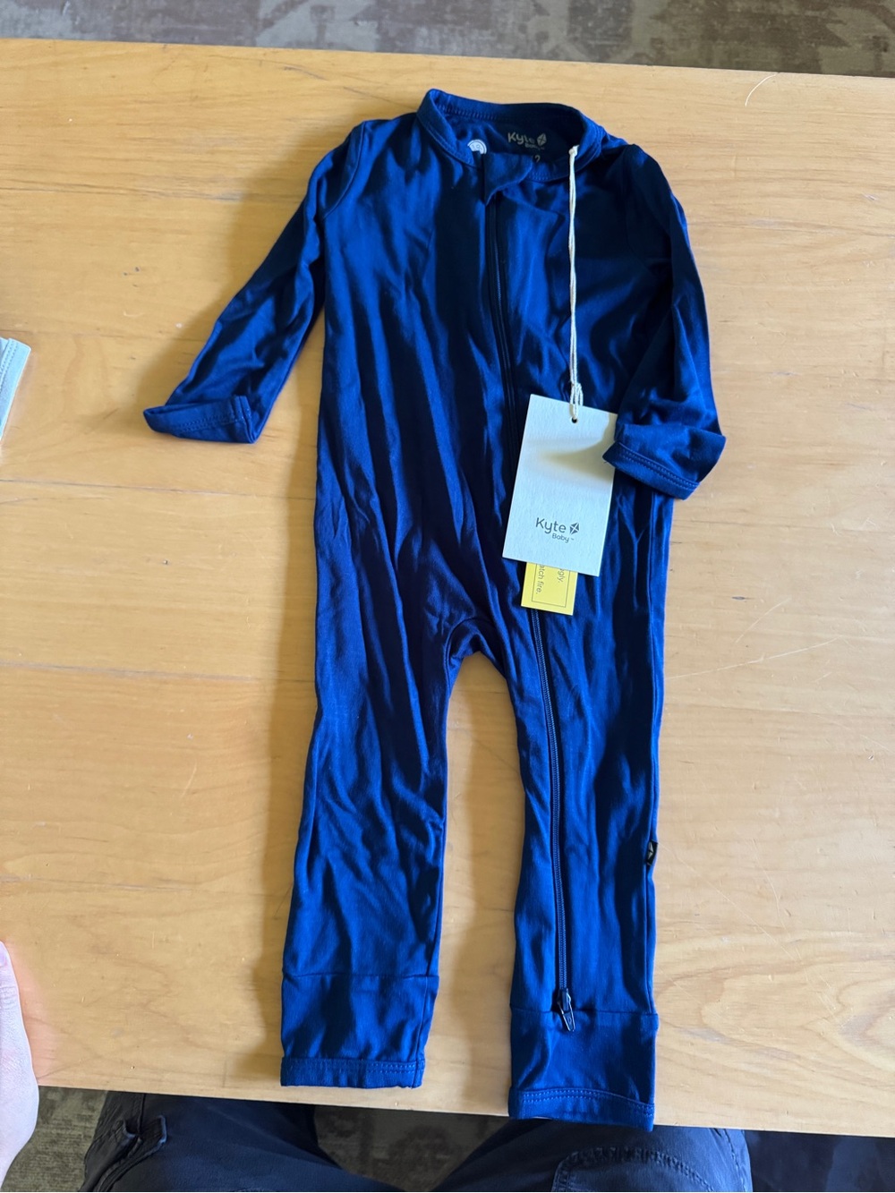 Kyte BABY Navy Blue Zipper One-Piece Bodysuit